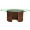 Dining Table With Inset Glass Shelf
